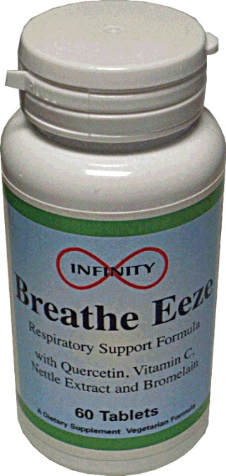Breathe-Eeze is a combination of vitamins, minerals and herbal extracts designed to help your lungs fight the contaminants and irritants in the air around you. 